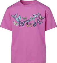 BCG Girls' Lifestyle Cotton Boxy Butterflies T-shirt