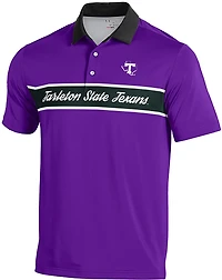 Under Armour Men's Tarleton State University Gameday Armourfuse Logo Stripe Polo Shirt