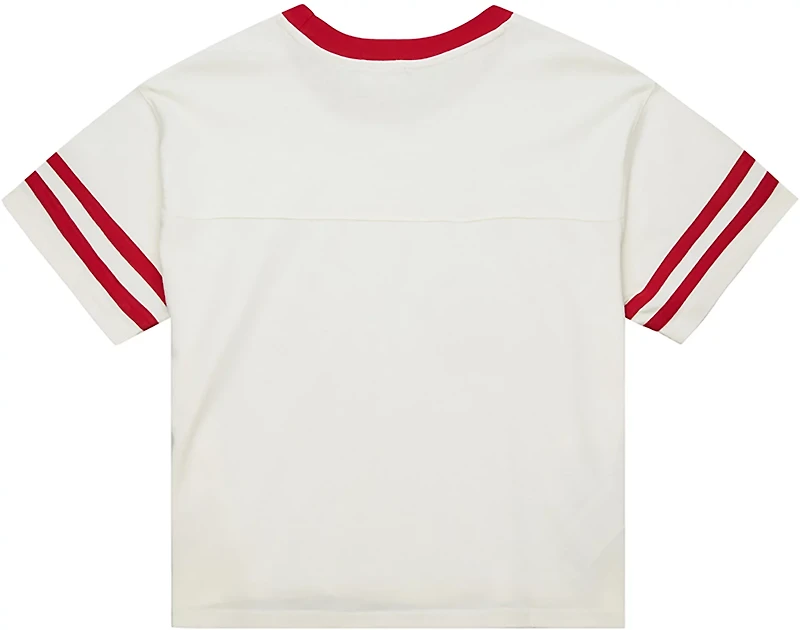 Mitchell & Ness Women's University of Alabama Crimson Tide Cropped Yoke Short Sleeve T-shirt