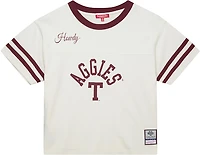 Mitchell & Ness Women's Texas A&M Aggies Cropped Yoke Short Sleeve T-shirt