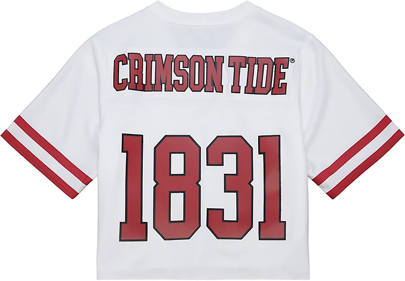 Mitchell & Ness Women's University of Alabama Crimson Tide Cropped Fashion Short Sleeve Jersey