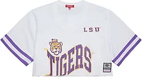 Mitchell & Ness Women's Louisiana State University Tigers Cropped Fashion Short Sleeve Jersey