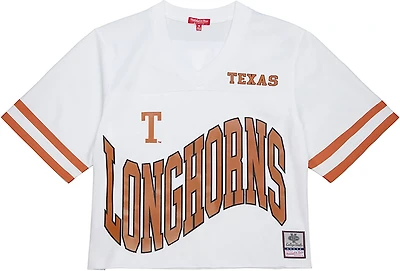 Mitchell & Ness Women's University of Texas Longhorns Cropped Fashion Short Sleeve Jersey