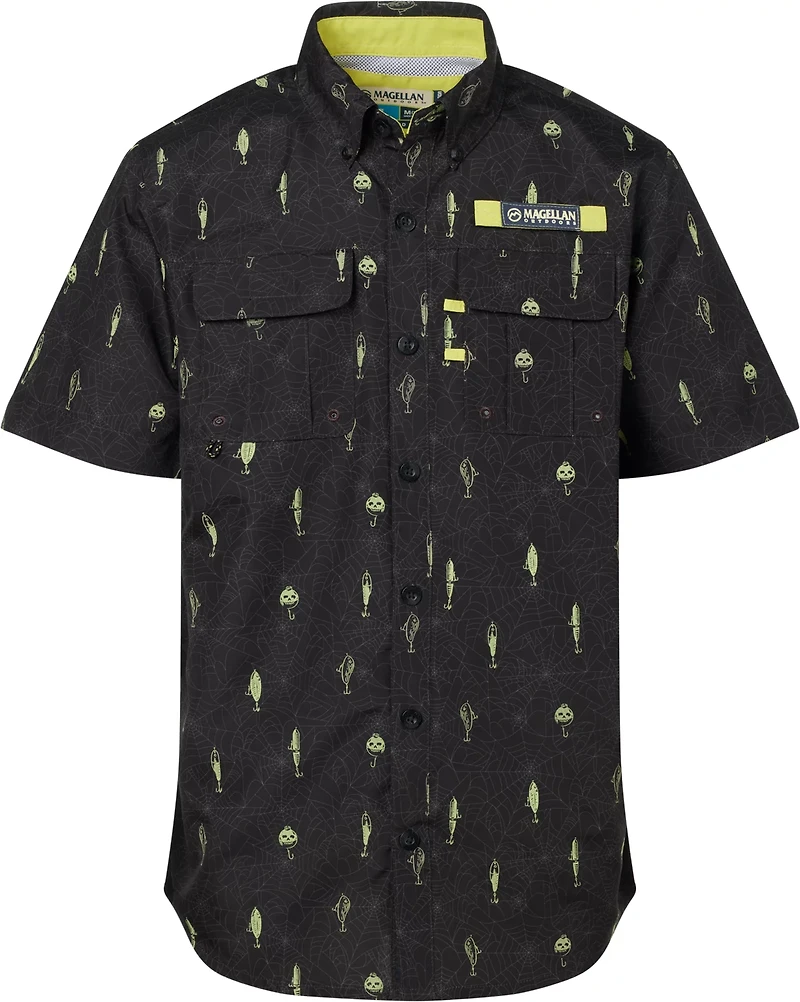 Magellan Outdoors Boys’ Laguna Madre Halloween Tangled Lures Fishing Shirt