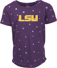 Wes & Willy Girls' LSU Shimmer Star T-shirt