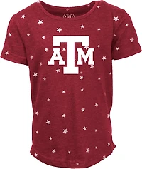 Wes & Willy Girls' Texas A&M Shimmer Star T-shirt