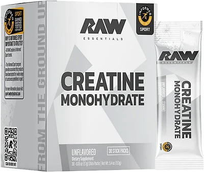 RAW Unflavored Creatine Powder 30-Pack