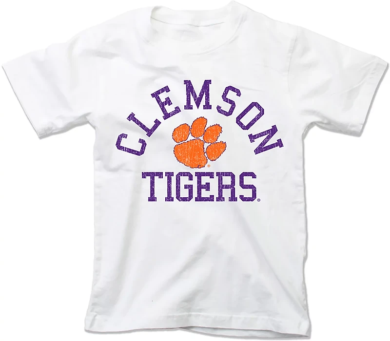 Wes & Willy Youth Clemson Arch Over Logo T-shirt