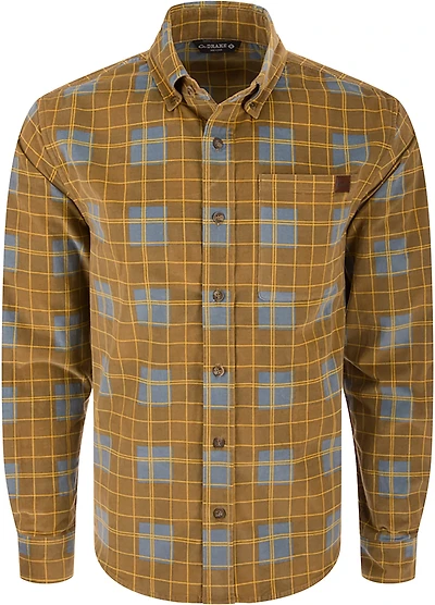 Drake Men's Midwale Corduroy Plaid Long Sleeve Button Down Shirt