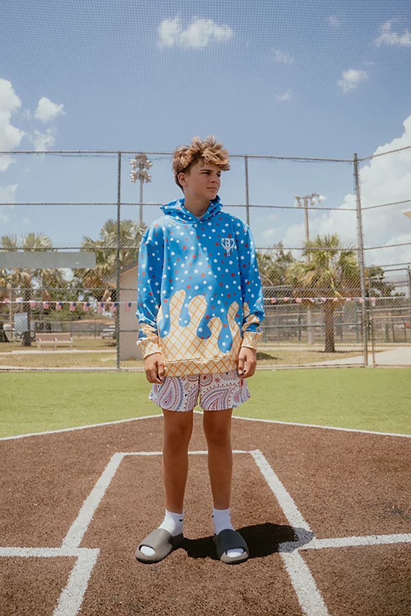 Baseball Lifestyle 101 Youth Ice Cream Hoodie