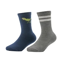BCG Boys' Dino Varsity Crew Socks 2 Pack