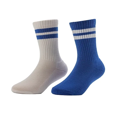 BCG Boys' Varsity Stripes Crew Socks 2 Pack