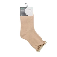 BCG Women's Lettuce Ribbed Quarter Length Socks 2 Pack
