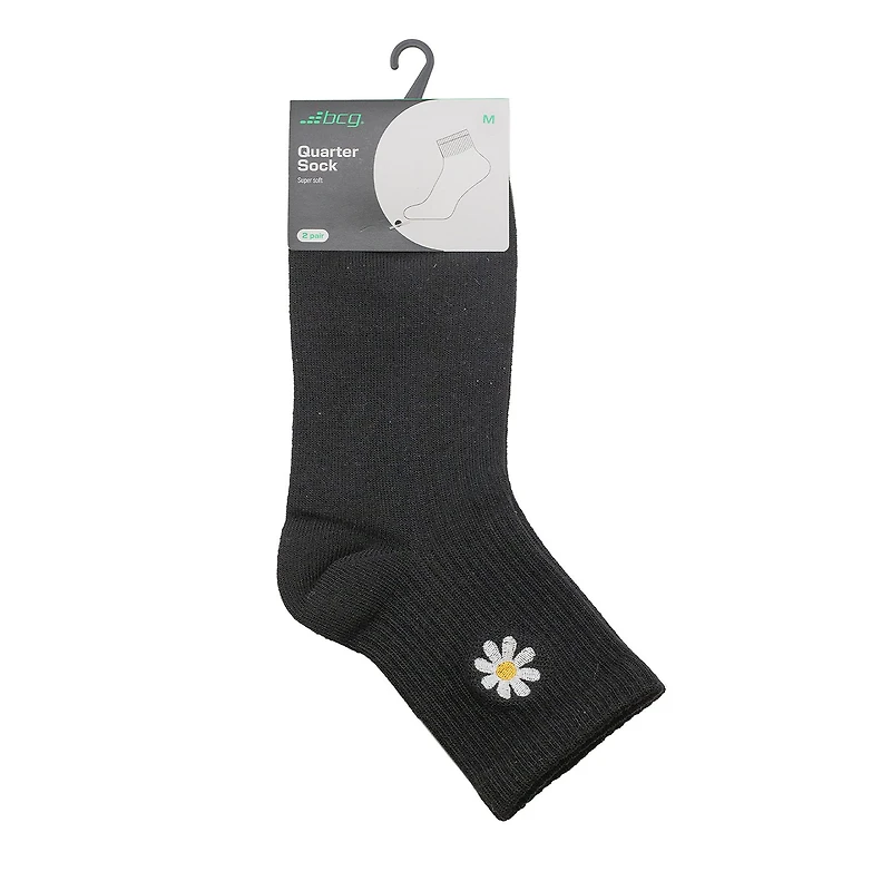 BCG Women's Daisy Varsity Length Socks 2 Pack
