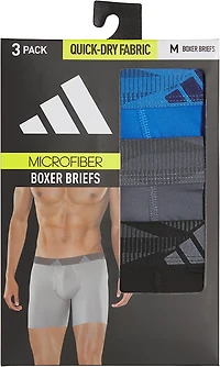 adidas Men's Performance Microfiber Boxer Briefs 3-Pack