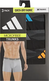 adidas Men's Performance Microfiber Trunk Briefs 3-Pack