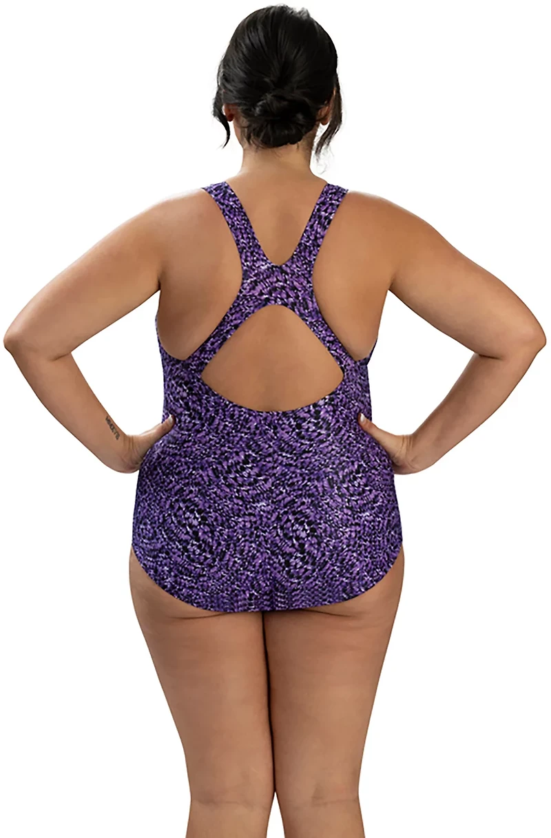 Dolfin Women's Conservative Lap Print One-Piece Swimsuit