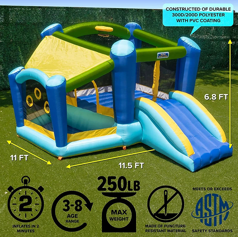 Sportspower My First Jump 'n Slide Bounce House with Ball Pit