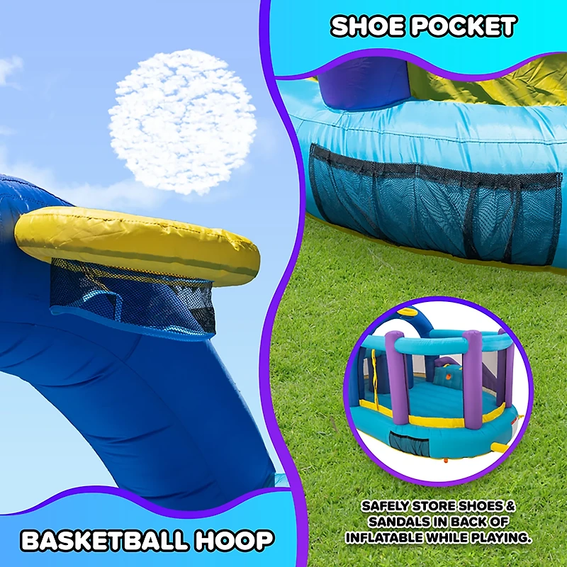 Sportspower Whack-A-Play Bounce House and Basketball Hoop