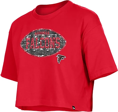 New Era Girls' Falcons Flip Sequins T-shirt