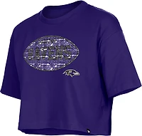 New Era Girls' Ravens Flip Sequins T-shirt