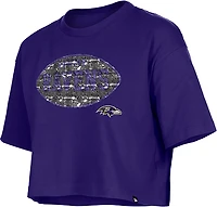 New Era Girls' Ravens Flip Sequins T-shirt