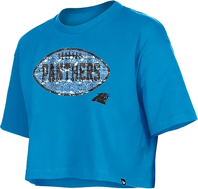 New Era Girls' Panthers Flip Sequins T-shirt