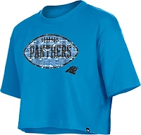 New Era Girls' Panthers Flip Sequins T-shirt