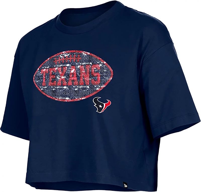 New Era Girls' Houston Texans Flip Sequins Graphic T-shirt