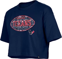 New Era Girls' Houston Texans Flip Sequins Graphic T-shirt