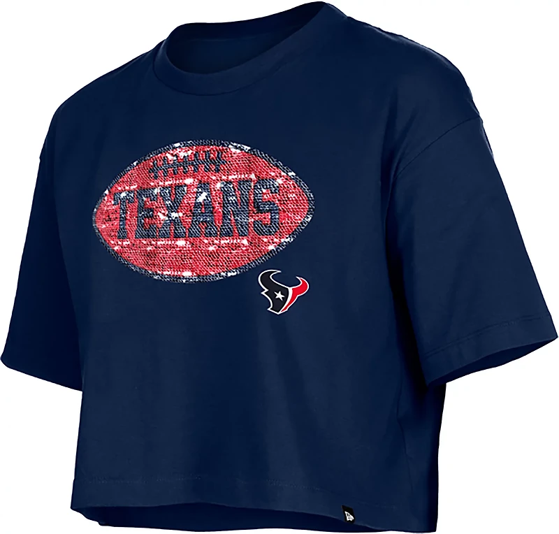 New Era Girls' Houston Texans Flip Sequins Graphic T-shirt