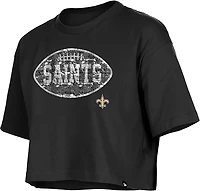 New Era Girls' Orleans Saints Flip Sequins T-shirt