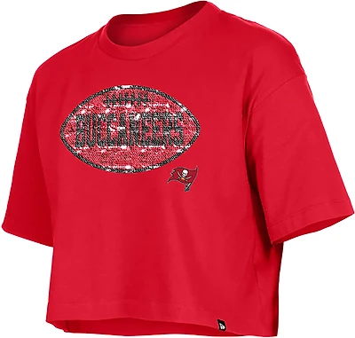New Era Girls' Buccaneers Flip Sequins T-shirt