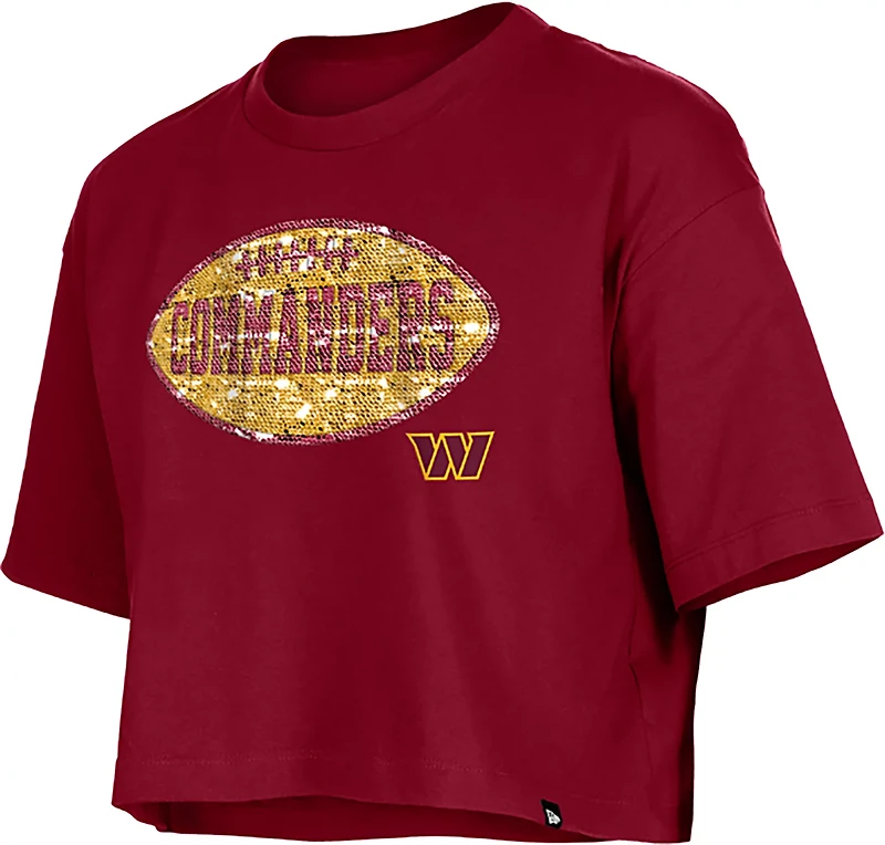 New Era Girls' Commanders Flip Sequins T-shirt