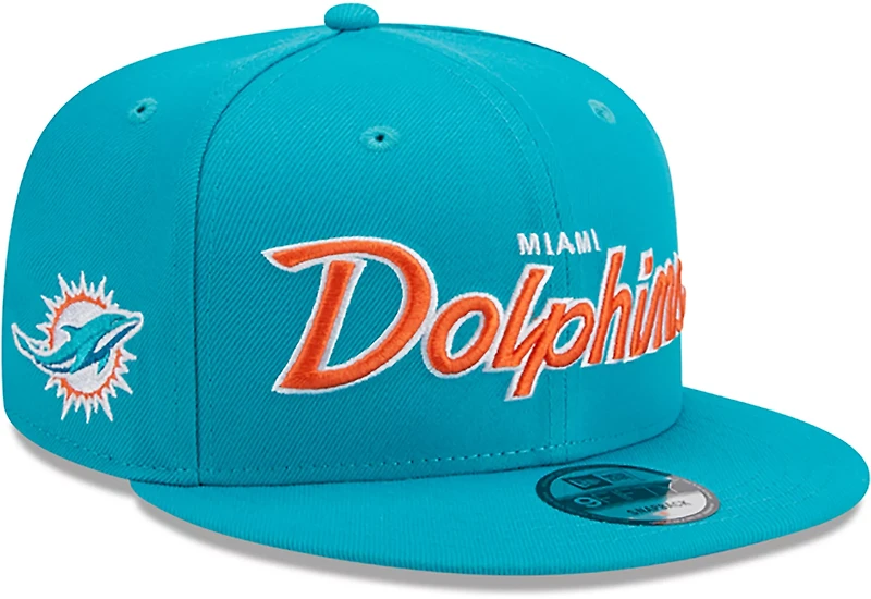 New Era Men's Dolphins Script OTC 9FIFTY Cap