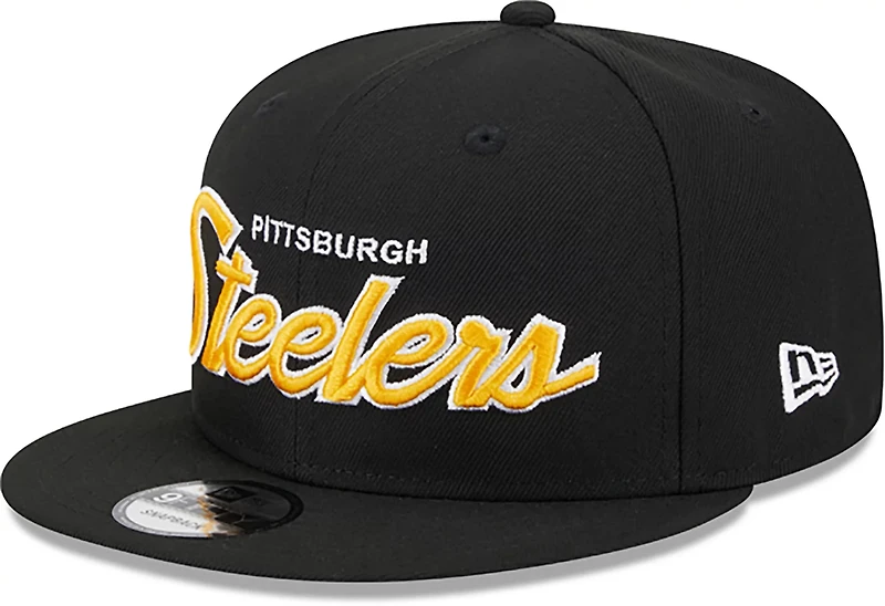 New Era Men's Steelers Script OTC 9FIFTY Cap