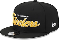 New Era Men's Steelers Script OTC 9FIFTY Cap