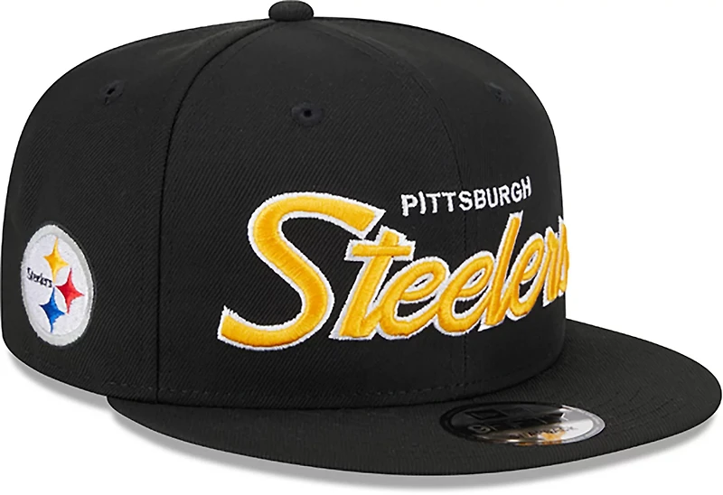 New Era Men's Steelers Script OTC 9FIFTY Cap
