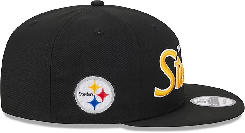 New Era Men's Steelers Script OTC 9FIFTY Cap