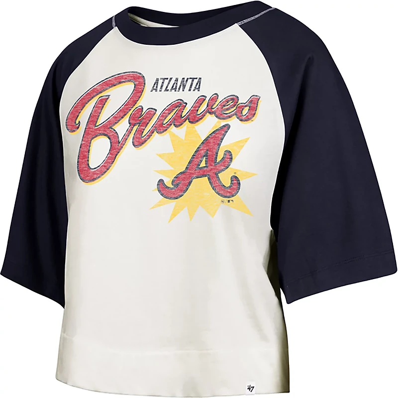 '47 Atlanta Braves Women's Flare Raglan Crop T-shirt
