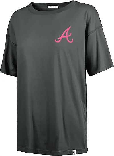 '47 Women's Atlanta Braves High Spirits Sadie Short Sleeve T-shirt