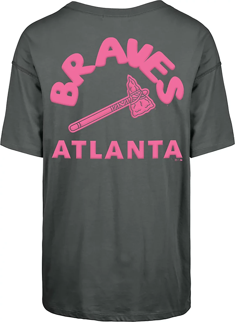 '47 Women's Atlanta Braves High Spirits Sadie Short Sleeve T-shirt