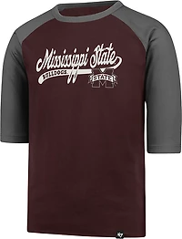 '47 Mississippi State University Boys' Super Script Line Drive Raglan Graphic T-shirt