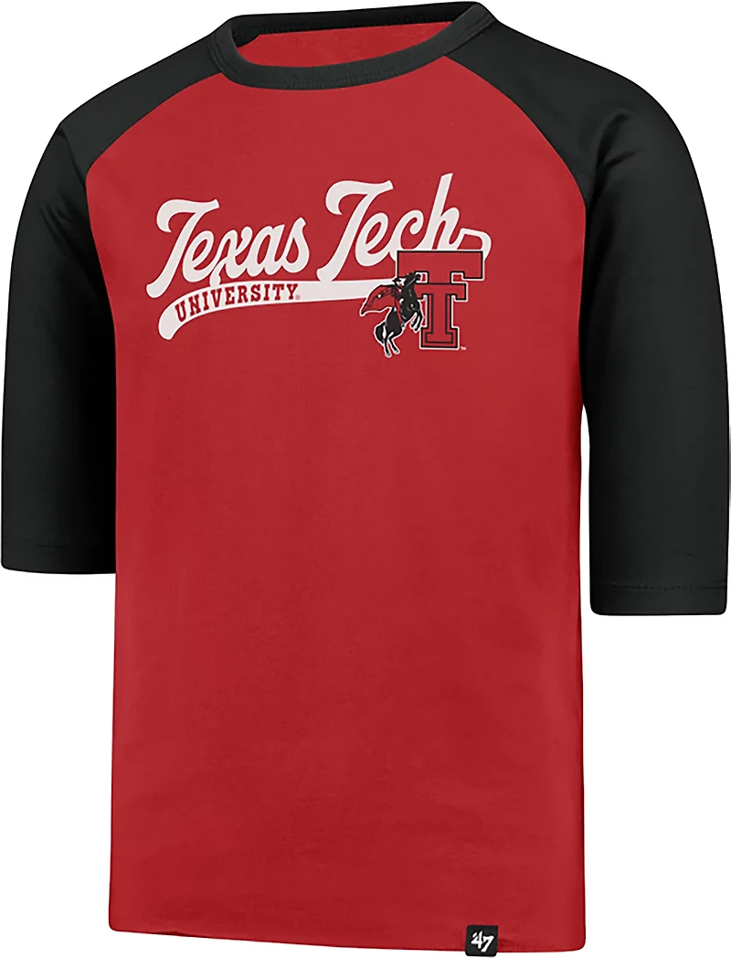 '47 Texas Tech University Boys' Super Script Line Drive Raglan Graphic T-shirt