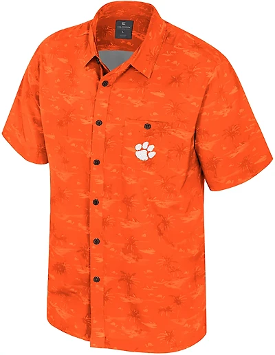 Colosseum Athletics Men's Clemson Atmosphere Camp Shirt
