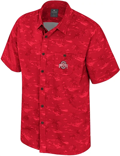 Colosseum Athletics Men's Ohio State Atmosphere Camp Shirt