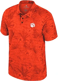 Colosseum Athletics Men's Clemson Groves Printed Polo Shirt