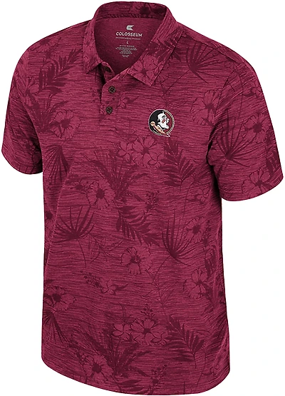 Colosseum Athletics Men's Florida State Groves Printed Polo Shirt
