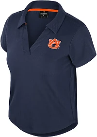 Colosseum Athletics Women's Auburn Sublime Ribbed Polo Shirt