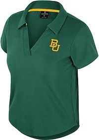 Colosseum Athletics Women's Baylor Sublime Ribbed Polo Shirt